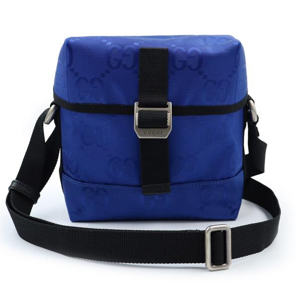 グッチ 643858 Gucci Off The Grid オフザグリッド GGナイロン ブルー メッセンジャー ショルダーバッグ 斜め掛け アンティークシルバー金具 GUCCI（未使用　展示品） GUCCI（グッチ） （未使用 展示品）GUCCI 643858 Gucci Off The Grid