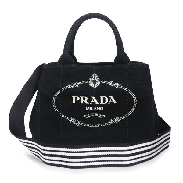 PRADA カナパ S トートバッグ ブラック 三角ロゴ キャンバス PRADA（プラダ） （美品）PRADA 1BG439 カナパ 三角ロゴ