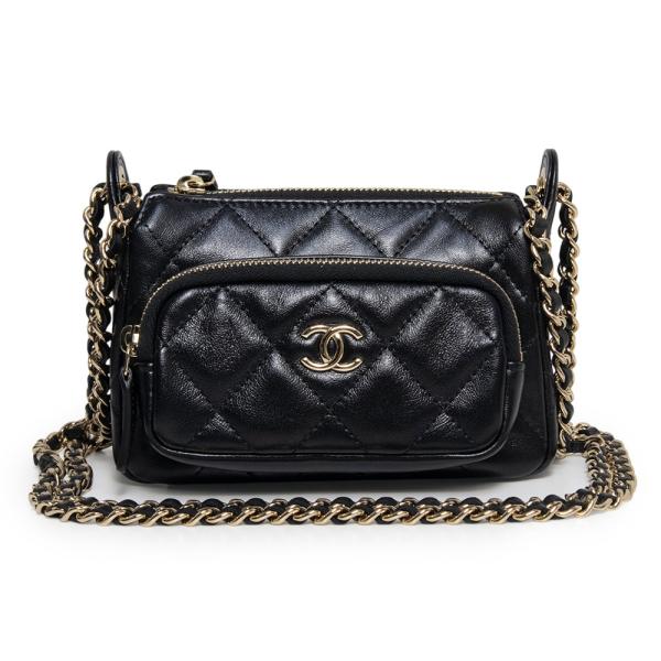 美品 シャネル マトラッセ コンパクト ミニ チェーン ショルダー バッグ CHANEL（シャネル） （新品・未使用品）CHANEL AP4348 ココマーク