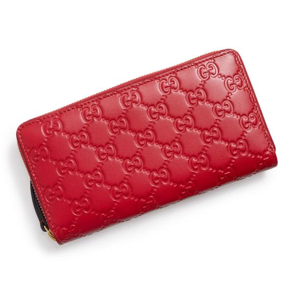 極美品✨GUCCI マイクロシマ　マキシサイズ　財布　ラウンドジップ　レッド GUCCI（グッチ） 財布 ラウンドファスナー長財布 レディース レッド