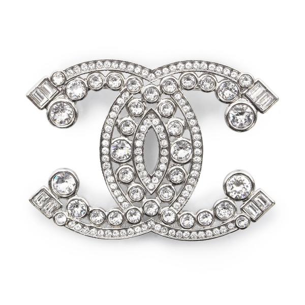 シャネル ブローチ ココマーク ラインストーン シルバー CHANEL（シャネル） （新品・未使用品）CHANEL ABA645 ラインストーン