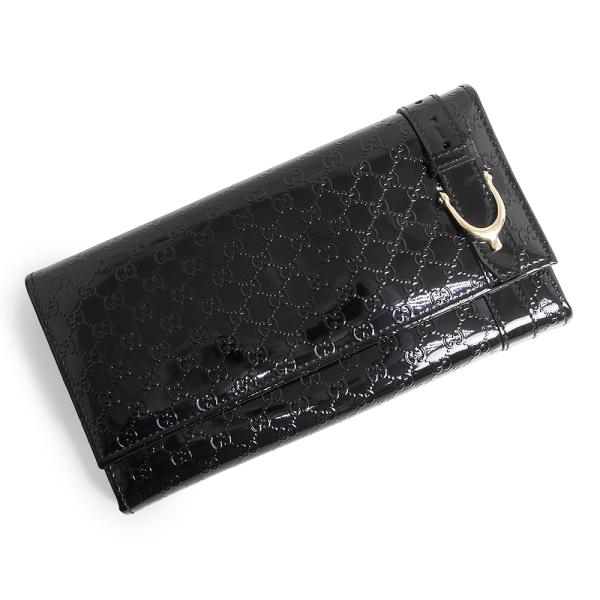 GUCCI グッチ マイクログッチシマ パテント 長財布 309760 美品 GUCCI（グッチ） （美品）GUCCI 309760 マイクログッチシマ パテント