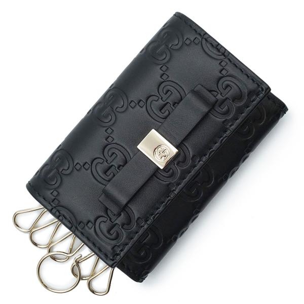 激レア OLD GUCCI ブラックレザー キーリング 箱付き GUCCI（グッチ） （新品・未使用品）GUCCI 388682 リボン シグネチャー