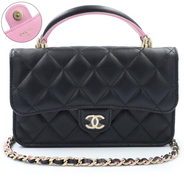 CHANEL シャネル トップハンドル ミニハンドバッグ ラムスキン マトラッセ CHANEL（シャネル） （未使用 展示品）CHANEL AP3226 マトラッセ