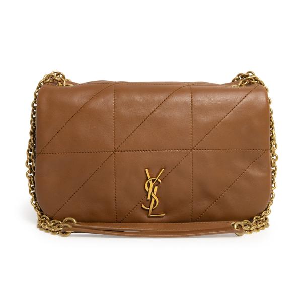 （未使用 展示品）SAINT LAURENT PARIS サンローランパリ 763475 ジェイミー 4.3 スモール ラムスキン ブラウン ショルダーバッグ レザー ゴールド金具
