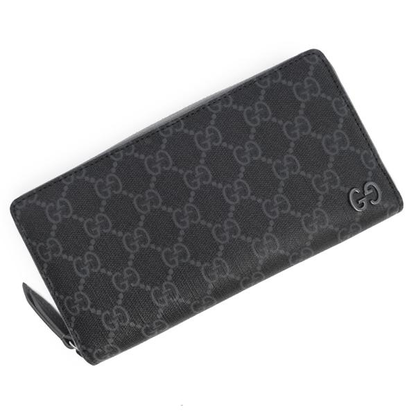 グッチ ‎856562 GG ジップアラウンドウォレット グレー インテリア GGスプリームキャンバス レザー ラウンドファスナー 長財布 シルバー金具 GUCCI（未使用保管品） GUCCI（グッチ） （未使用保管品）GUCCI ?856562 GG ジップアラウンド