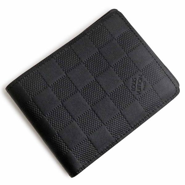 ルイ ヴィトン N63124 ポルトフォイユ ミュルティプル ダミエアンフィニ オニキス ブラック 二つ折り財布 札入れ レザー 箱付 LOUIS VUITTON（新品・未使用品） LOUIS VUITTON（ルイ・ヴィトン） （新品・未使用品）LOUIS VUITTON