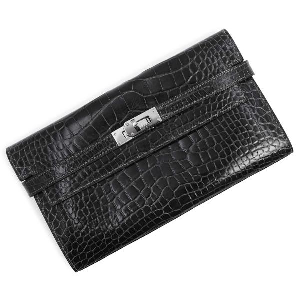 未使用展示品 エルメス　ケリーウォレットロング　クロコダイル　アリゲーター HERMES（エルメス） （中古）HERMES ケリーウォレット ロング