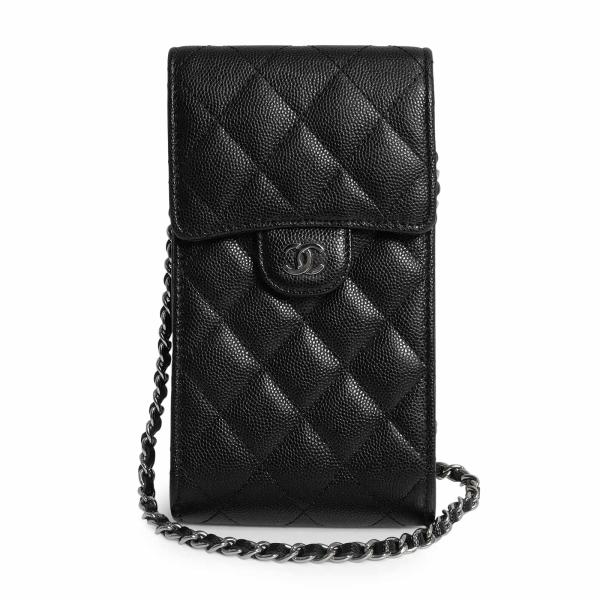 【新品・未使用】CHANEL ノベルティスマホショルダーバッグ　キャビアスキン♡ CHANEL（シャネル） （未使用 展示品）CHANEL AP2164 ココマーク 携帯