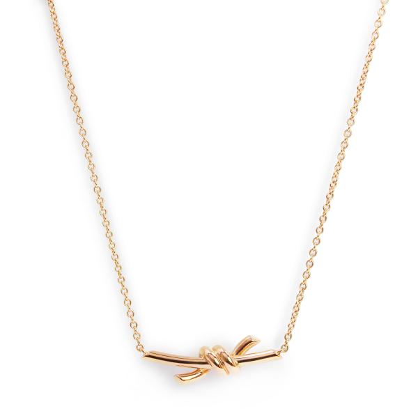 （未使用 展示品）TIFFANY&amp;Co. ティファニー 75123647 ノット スモール K18RG 750 ローズゴールド ネックレス ペンダント 箱付