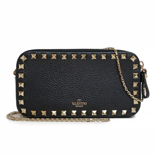 (新品・未使用品)ヴァレンティノ・ガラヴァーニ Valentino Garavani レザー ロックスタッズ チェーン ショルダーバッグ ブラック 黒 RW2P0P55 VSH 箱付 (新品・未使用品)ヴァレンティノ・ガラヴァーニ Valentino Garavani レザー ロックスタッズ チェーン ショルダーバッグ ブラック 黒 RW2P0P55 VSH 箱付