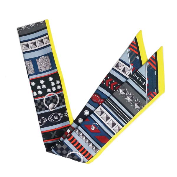 在庫ラスト1点【HERMES】COLLIERS ET CHIENS スカーフ HERMES （新品・未使用品）エルメス ツイリー COLLIERS DE