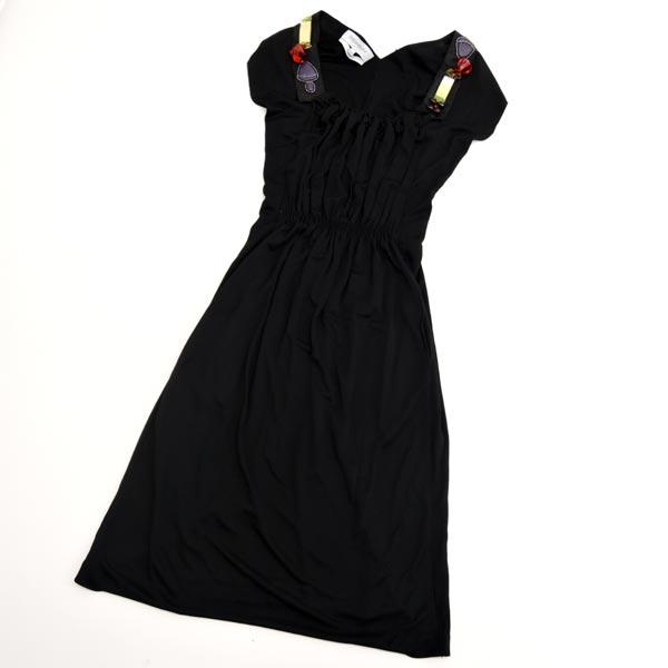 美品 イヴサンローラン Yves Saint Laurent ビジュー ドレス 
