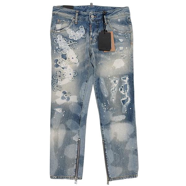 新品 ディースクエアード DSQUARED2 デニム パンツ パッチワーク 