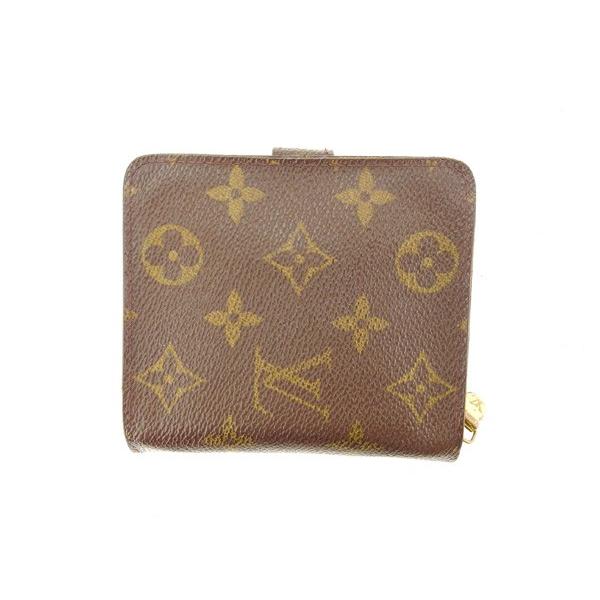 ルイヴィトン 二つ折り財布 レディース 財布 中古 中古 C2342 ブランドデポtokyo モノグラム Vuitton カルティエ コンパクトジップ Louis モノグラム クーポン対象外