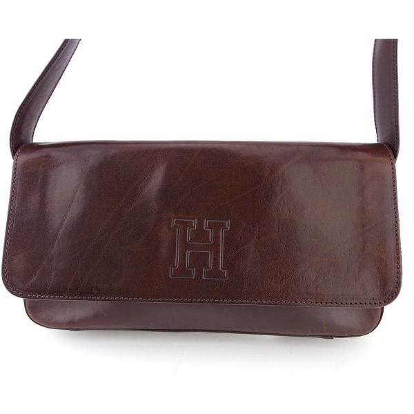 【X'masセール★30%OFF】ヒロフ HIROFU ショルダーバッグステッチ ライトブラウン シルバー レディース 中古 HIROFU（ヒロフ） 【ウィンターSALE☆30%OFF】ヒロフ ショルダーバッグ