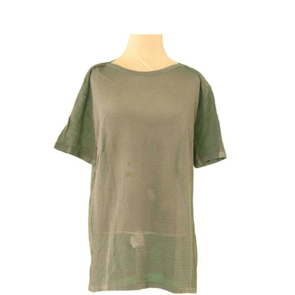 ■管理番号：F1725【商品説明】ルイ ヴィトン【Louis Vuitton】の 「Mサイズ」 カットソーです。涼しげなメッシュ素材☆ナチュラルなカーキカラーです♪素材：綿100％◆ランク 【6】【6】通常の使用感があるお品物【状態】まだま...