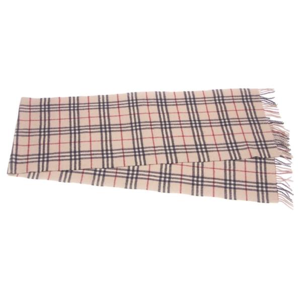 バーバリー マフラー フリンジ付き Burberry 並行輸入品 チェック 中古