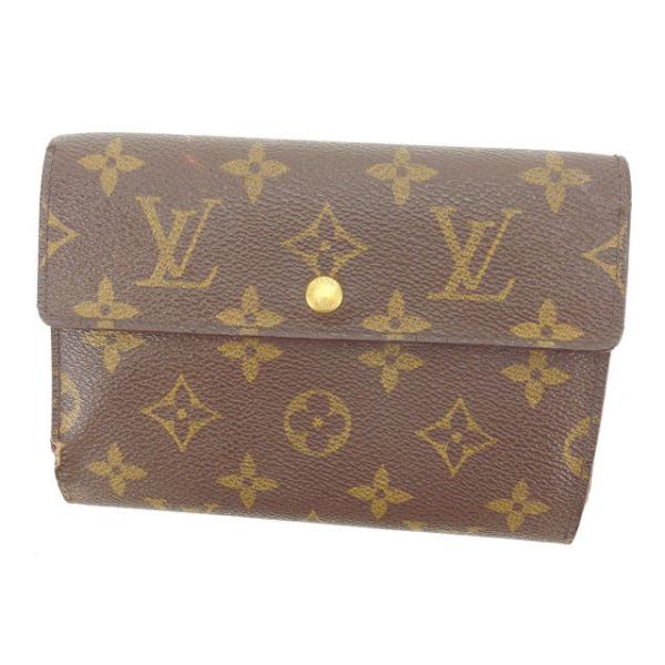 【極美品】ルイヴィトン　モノグラム　エテュイパピエ　三つ折り財布　財布　ブラウン LOUIS VUITTON 【30％クーポン】ルイヴィトン 三つ折り財布 レディース