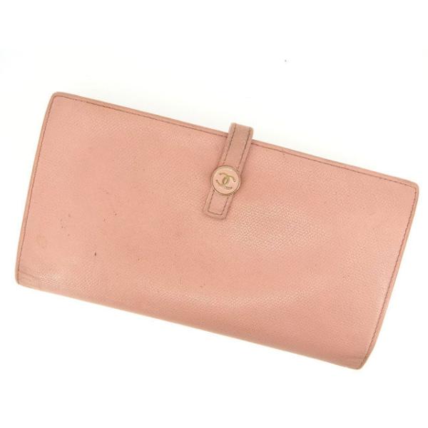 シャネル 長財布 /Wホック/二つ折り レディース ココボタン ピンク 