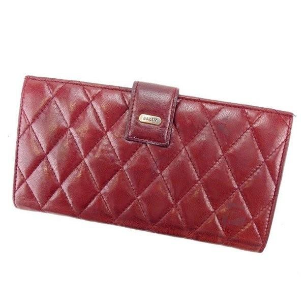 Bally バリー 長財布 がま口 レディース キルティング ボルドー Bally バリー 長財布 がま口 レディース キルティング ボルドー