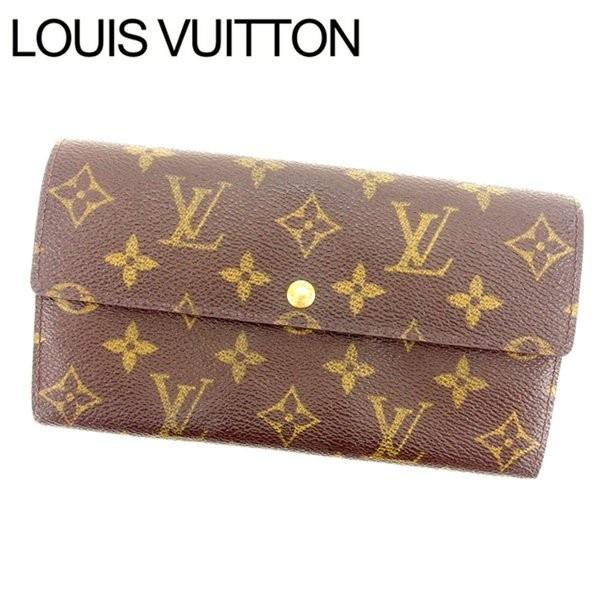 ルイヴィトン 長財布 ファスナー 二つ折り ポシェットポルトモネクレディ 現品 Vuitton M61725 モノグラム 中古 Louis