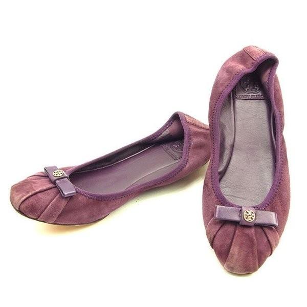 『未使用級』トリーバーチ　フラットシューズ　パンプス　バレエシューズ　リボン トリバーチリボン付き フラットシューズ