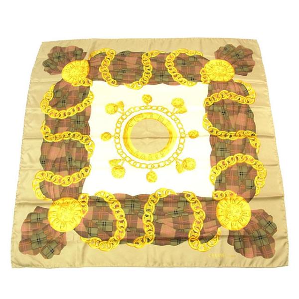 CELINE セリーヌ スカーフ 大判サイズ レディース チェーン＆チェック  