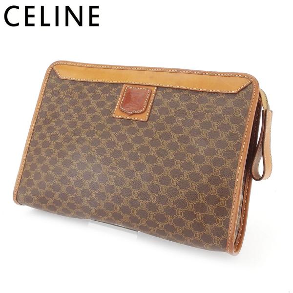 売り出し セリーヌ クラッチバッグ セカンドバッグ レディース マカダム 中古 メンズ Celine