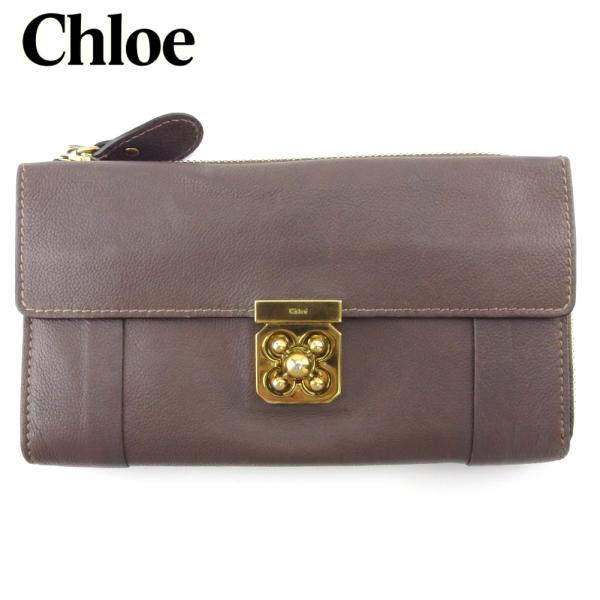 美品☆Chloe クロエ 長財布 L字ファスナー ラウンドウォレット