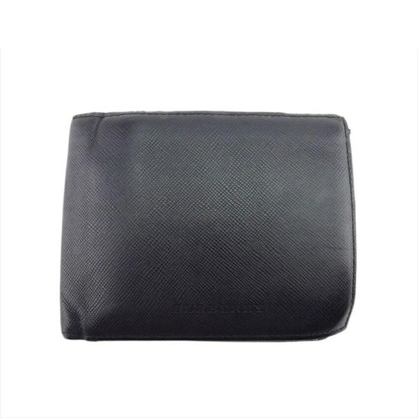 BURBERRY バーバリー 二つ折り 財布 メンズ ブラック 中古 : ブランド  