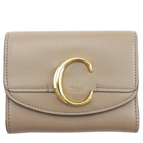 【BIGお買い物ラリー★30%OFFセール中】クロエ Chloe 二つ折り財布クロエC クロエシー ベージュ レディース 中古 Chloe（クロエ） 【新春セール☆30%OFFクーポン】クロエ 二つ折り財布