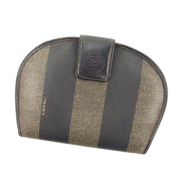 【BIGお買い物ラリー★30%OFFセール中】フェンディ FENDI 二つ折り財布ペカン ベージュ ブラック ブラウン レディース 中古 FENDI（フェンディ） 【ウィンターSALE☆30%OFF】フェンディ 二つ折り