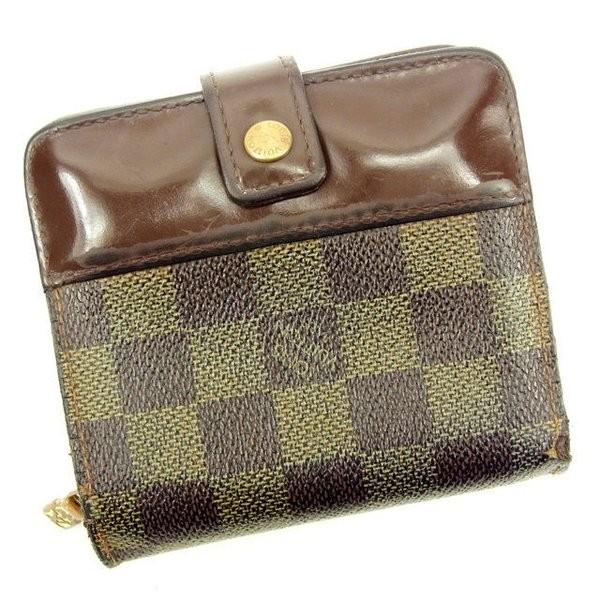 ルイヴィトン Louis Vuitton 財布 サービス 二つ折り財布 中古 レディース ダミエ コンパクトジップ