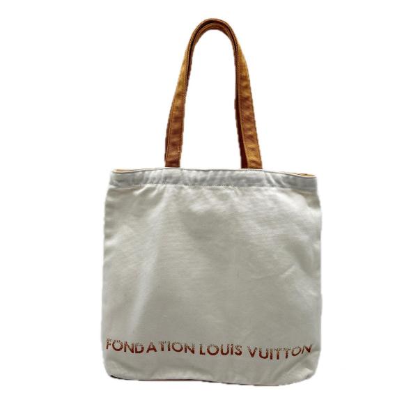 LOUIS VUITTON トートバッグ ホワイト/ブラウン LOUIS VUITTON ルイ・ヴィトン トートバッグ ルイ・ヴィトン