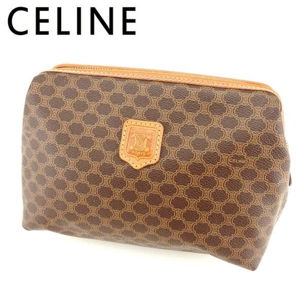 セリーヌ Celine ブルガリ バッグ クラッチバッグ ゴールド マカダム ブラウン ベージュ ゴールド 中古 レディース メンズ 中古 Bag 売れ筋値引きする B962 Brand Depot