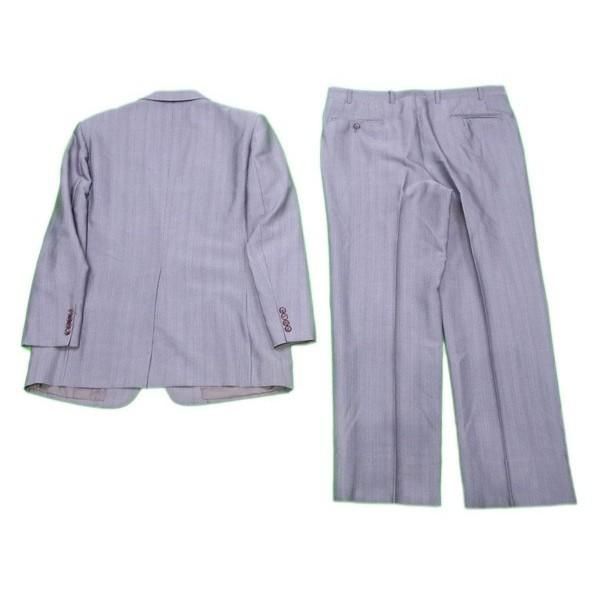 バーバリー Burberry スーツ ストライプ メンズ グレー系 中古 テーラージャケット 価格 交渉 送料無料