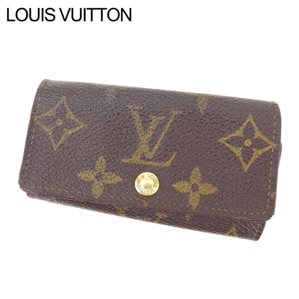 ルイ ヴィトン Louis Vuitton キーケース 4連キーケース レディース 中古 気質アップ モノグラム 人気 M ミュルティクレ4 メンズ C3493