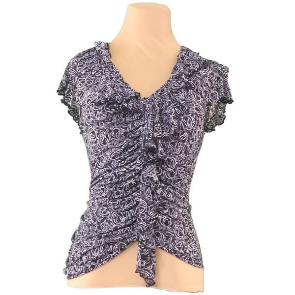 ダイアンフォンファステンバーグ Diane Von セールsale Off Furstenberg ブラウス シャーリング トップス ローズ フリル バラ Mサイズ レディース 中古