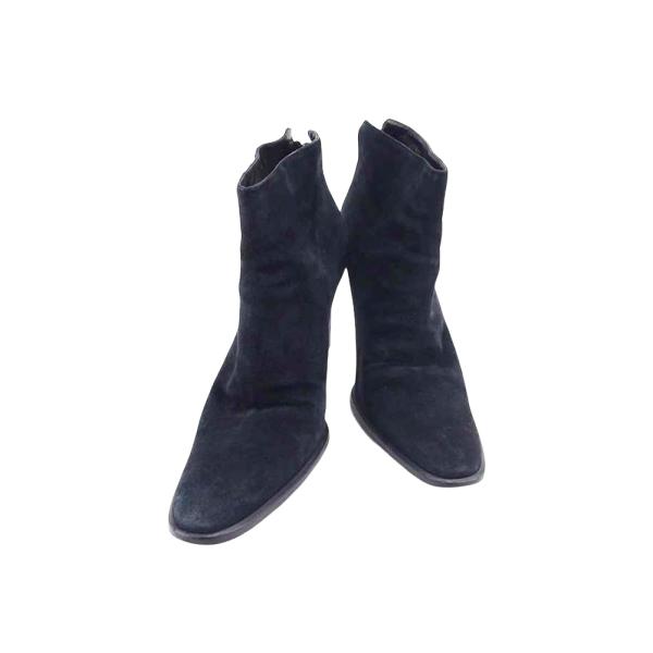 【BIGお買い物ラリー★30%OFFセール中】グッチ GUCCI ブーツショートブーツ ♯37ハーフC アンクル ブラック ゴールド レディース 中古 GUCCI（グッチ） 【年末ラストセール☆30%OFFクーポン】グッチ ブーツ