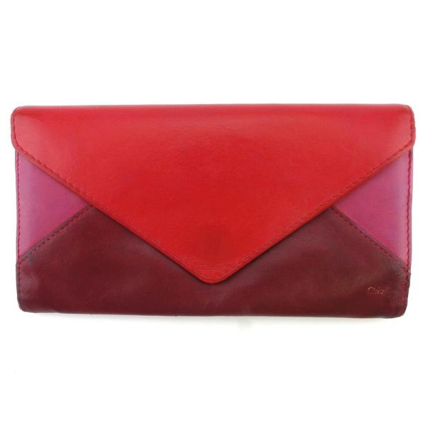 クロエ 超安い 長財布 ファスナー付き 財布 Chloe パッチワーク レディース 中古