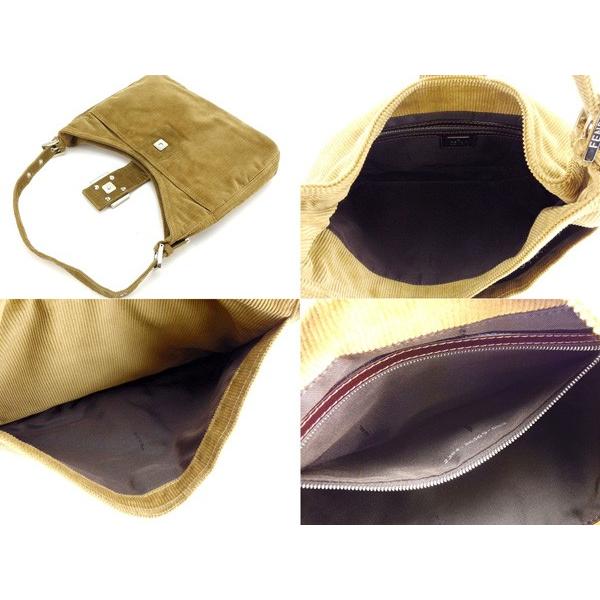 フェンディ Fendi バッグ ショルダーバッグ コーデュロイ FFプレート付き ベージュ シルバー レディース 中古 Bag フェンディ Fendi バッグ ショルダーバッグ コーデュロイ FFプレート付き ベージュ シルバー レディース 中古 Bag