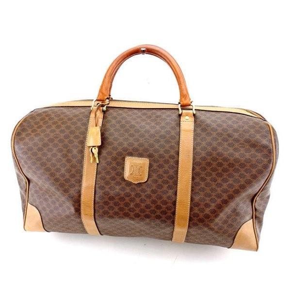 セリーヌ 中古 Celine マカダム バッグ ボストンバッグ マカダム ブラウン系 ゴールド レディース メンズ バッグ 中古 Bag L11 Brand Depot
