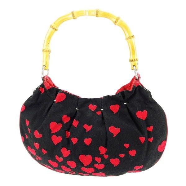 モスキーノ Moschino バッグ ショルダーバッグ ハート柄 チープ シック 安い 中古 レッド ブラック Bag レディース ナチュラル系