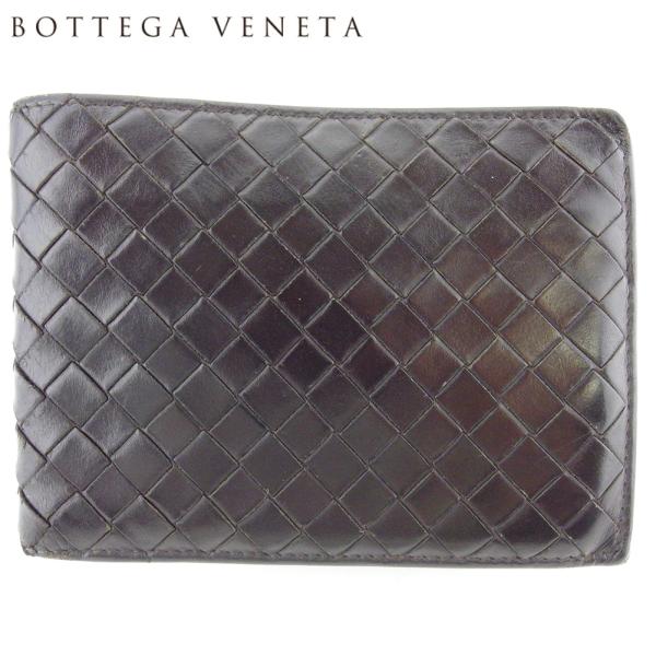 ボッテガ ヴェネタ 二つ折り 財布 ミニ財布 New メンズ Veneta イントレチャート Bottega 中古