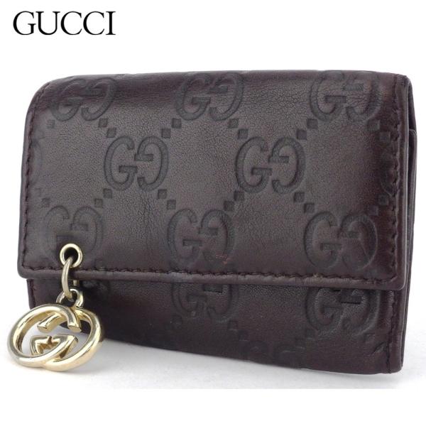 当店一番人気 グッチ キーケース 6連キーケース レディース メンズ ダブルgチャーム付き Gucci グッチシマ 中古