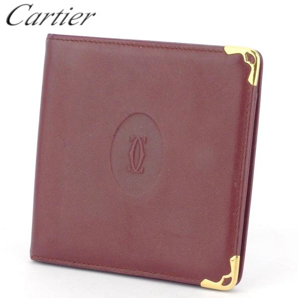 カルティエ セール特別価格 二つ折り 財布 ミニ財布 レディース 中古 Cartier マストライン メンズ