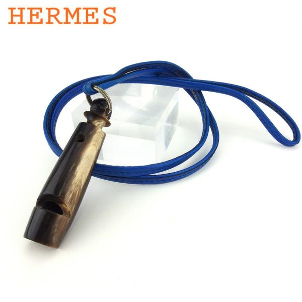 エルメス 人気の製品 笛 ネックレス ドッグホイッスレ メンズ可 中古 ネックストラップ シフレ Hermes