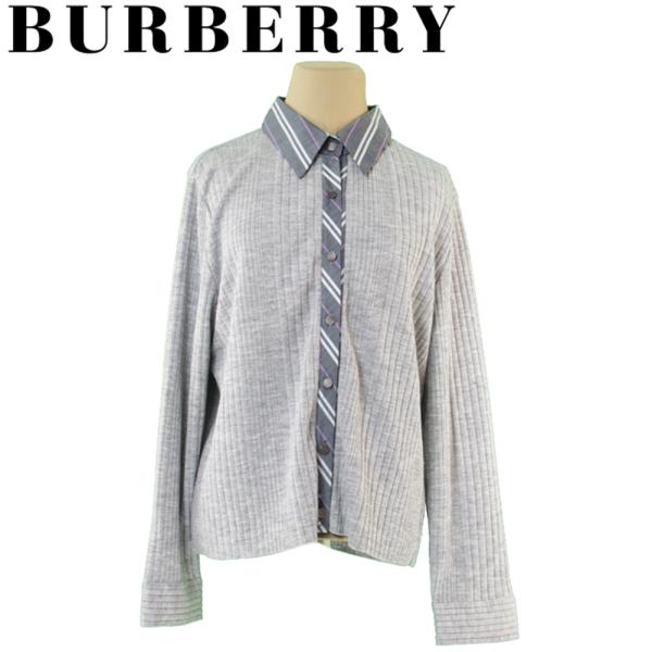 バーバリー ニット カーディガン トップス レディース チェック シャツコンビ 予約販売品 Burberry 中古 15サイズ