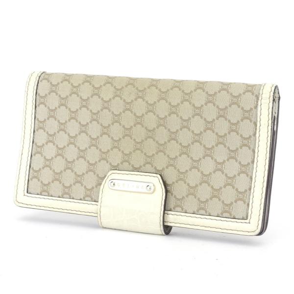 セリーヌ 長財布 新品 送料無料 ファスナー付き 財布 レディース マカダム Celine 中古 メンズ